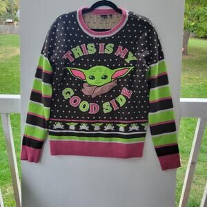Star‎ Wars Baby Yoda Christmas Holiday Ugly Sweater Joy In The Galaxy SZ S